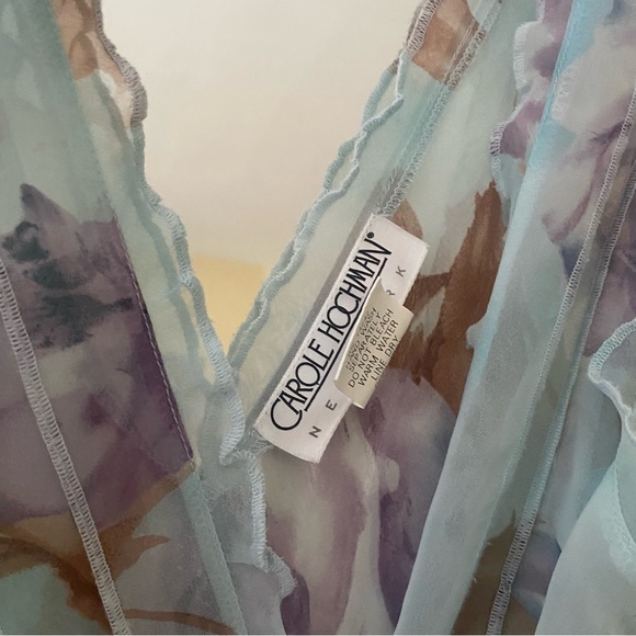 Carole Hochman Vintage Watercolor Sheer Gown - Picture 3 of 8